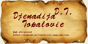 Đenadija Topalović vizit kartica